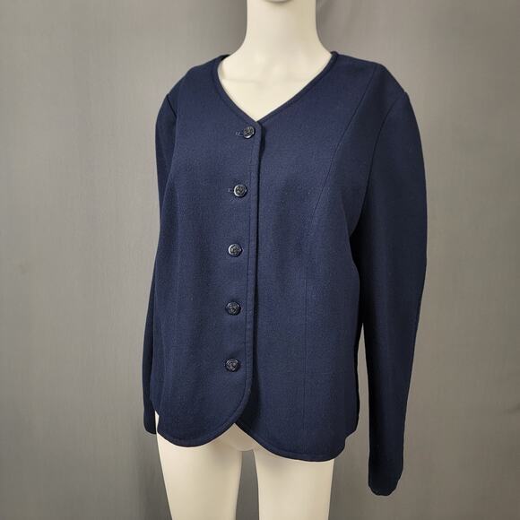 Vintage 1950s–1960s Pendleton 100% Virgin Wool Navy Lined Jacket USA Made - Picture 1 of 14